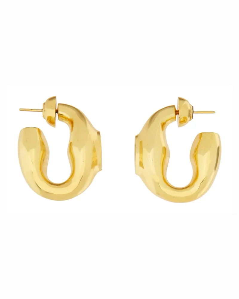 Patou Gold Signet Signet Earrings — Gold Gold