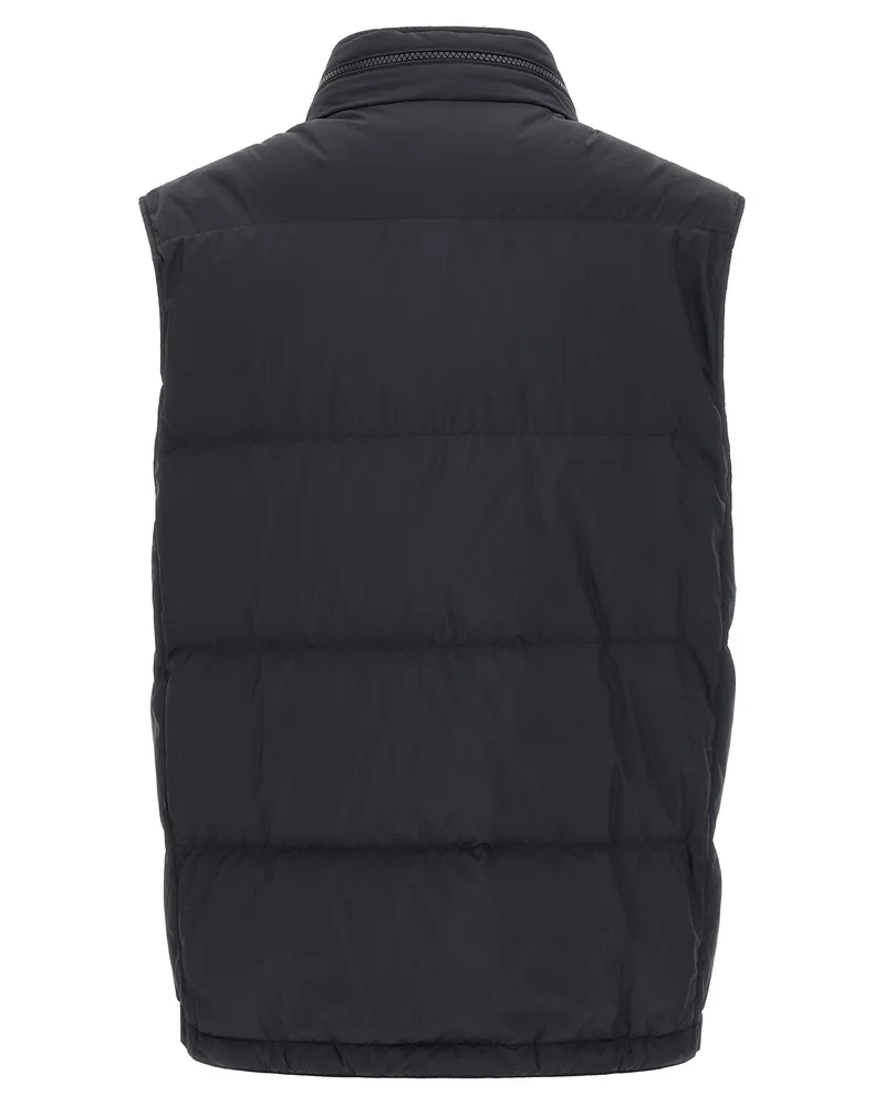 Brunello Cucinelli Quilted Techno Fabric Vest — Black Black