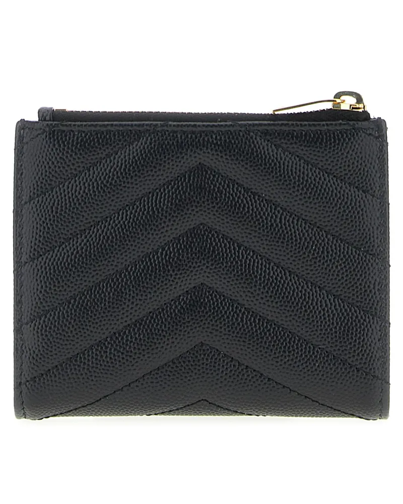Saint Laurent Cassandre Wallet — Black Black