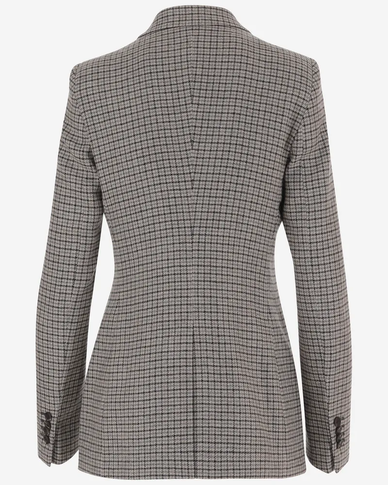 Tagliatore Wool-Blend Check Blazer — Gray Gray