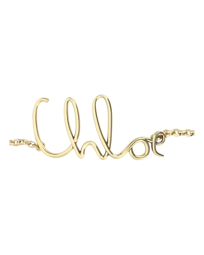 Chloé Women's Metal Chain Belt Vintage Gold Brass E Braces Gold