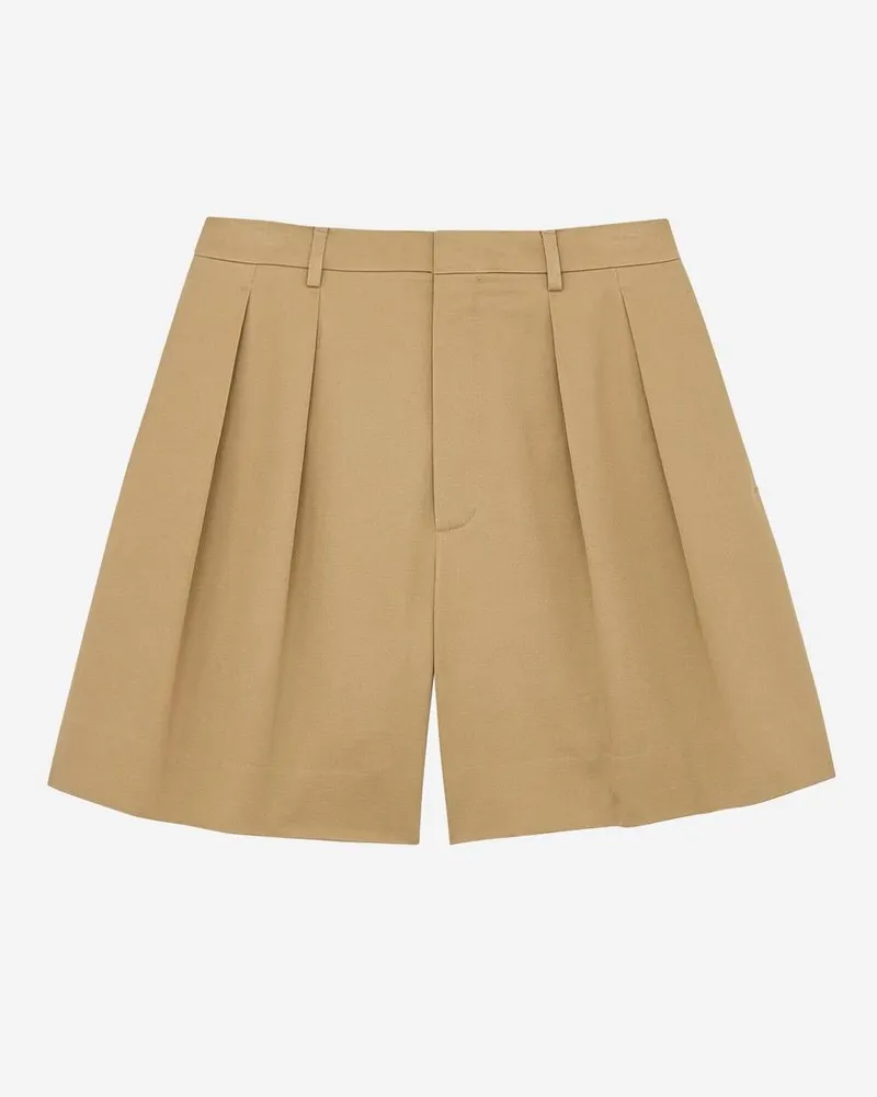 Saint Laurent Men's Cotton Shorts Brown Brown