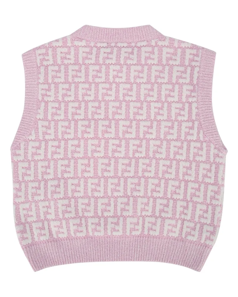 Fendi Boys' Top Ff Viscose Kni Orchid Maglie Sweater Pink