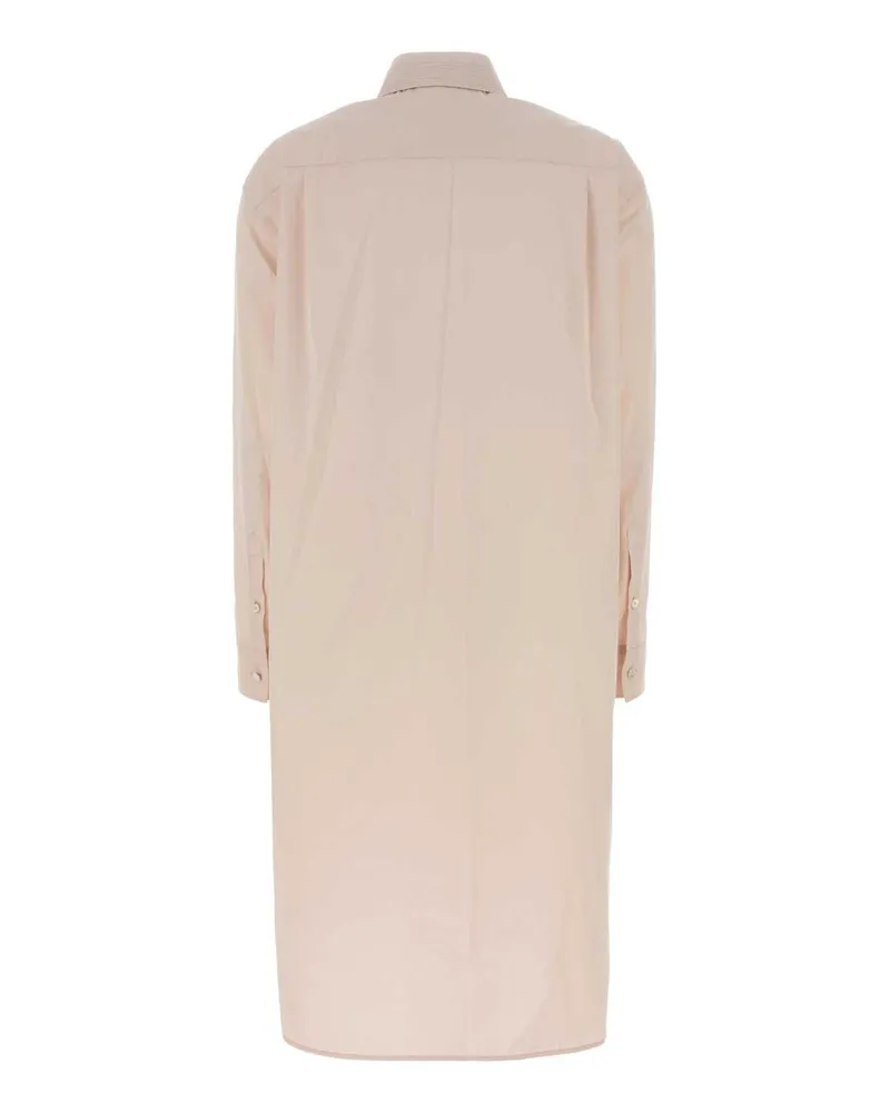 Jil Sander Women's Light Pink Poplin Shirt Dress Seashell Exterior: Cotton Abiti Pink