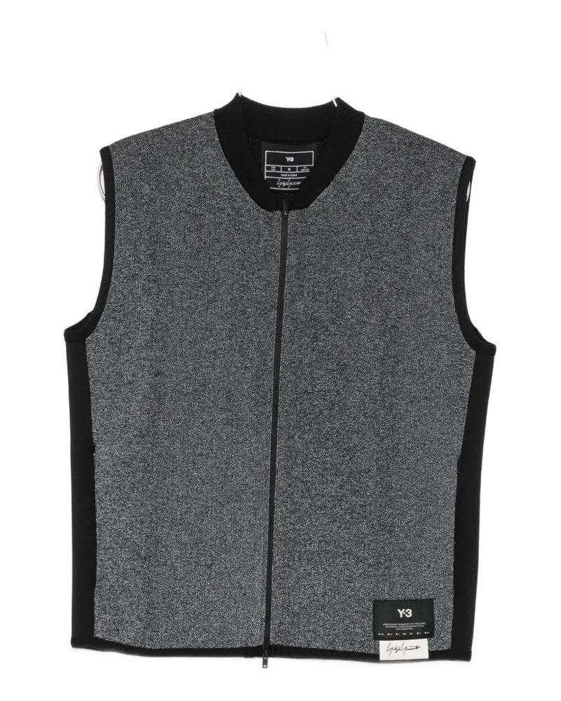 Y-3 Color-Block Knit Vest — Grey Grey