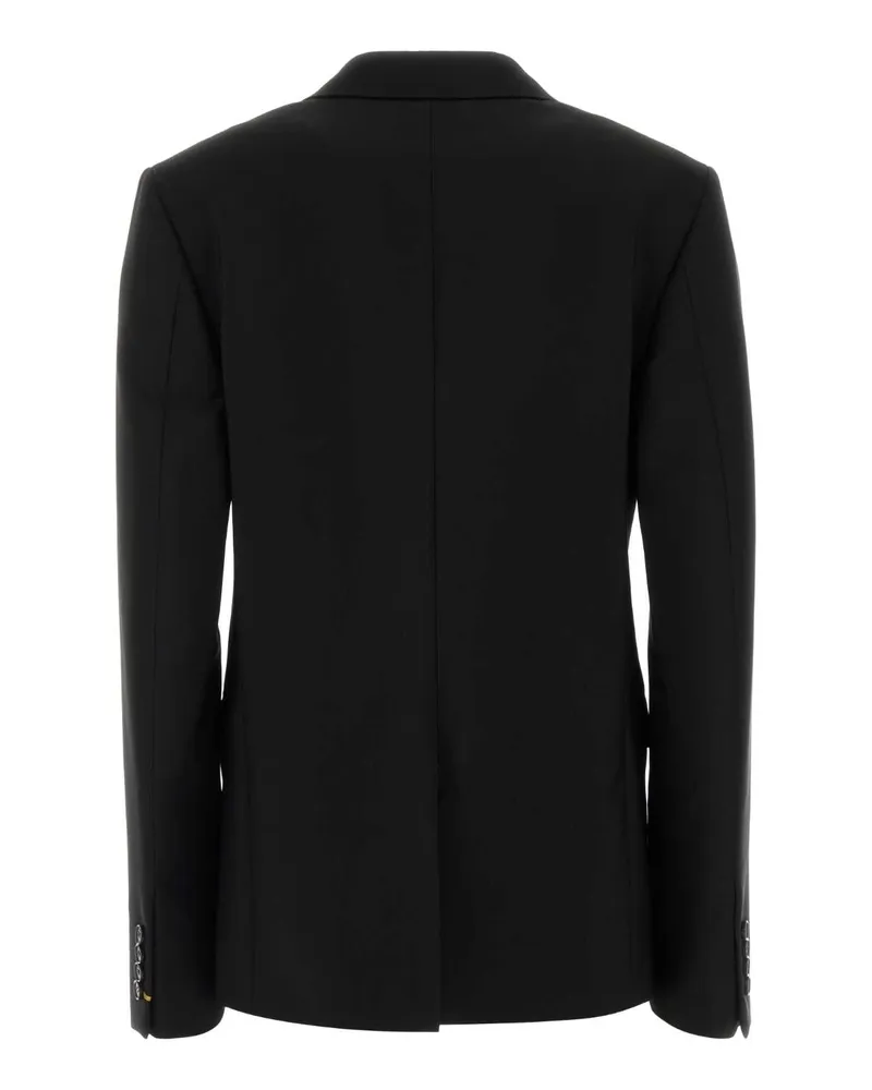 Fendi Single-Button Wool Blazer — Black Black