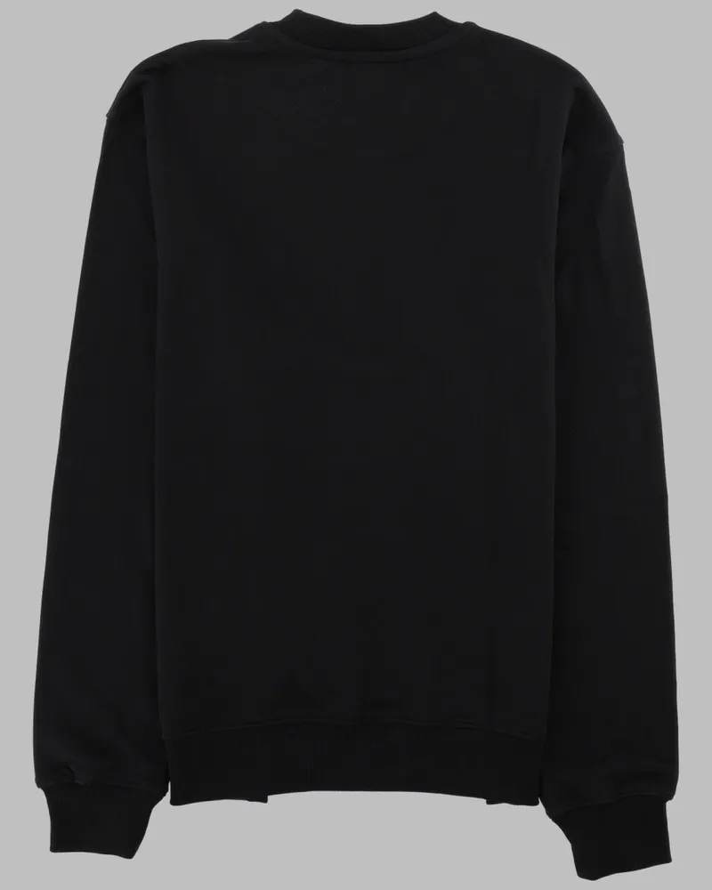 Versace Jeans Baroque Logo Cotton Sweatshirt — Black Black