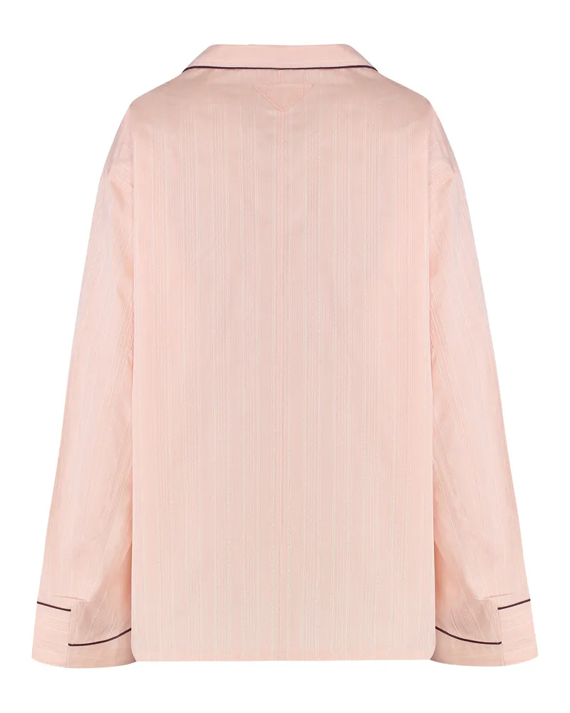 Prada Women's Cotton Shirt Peach Pink