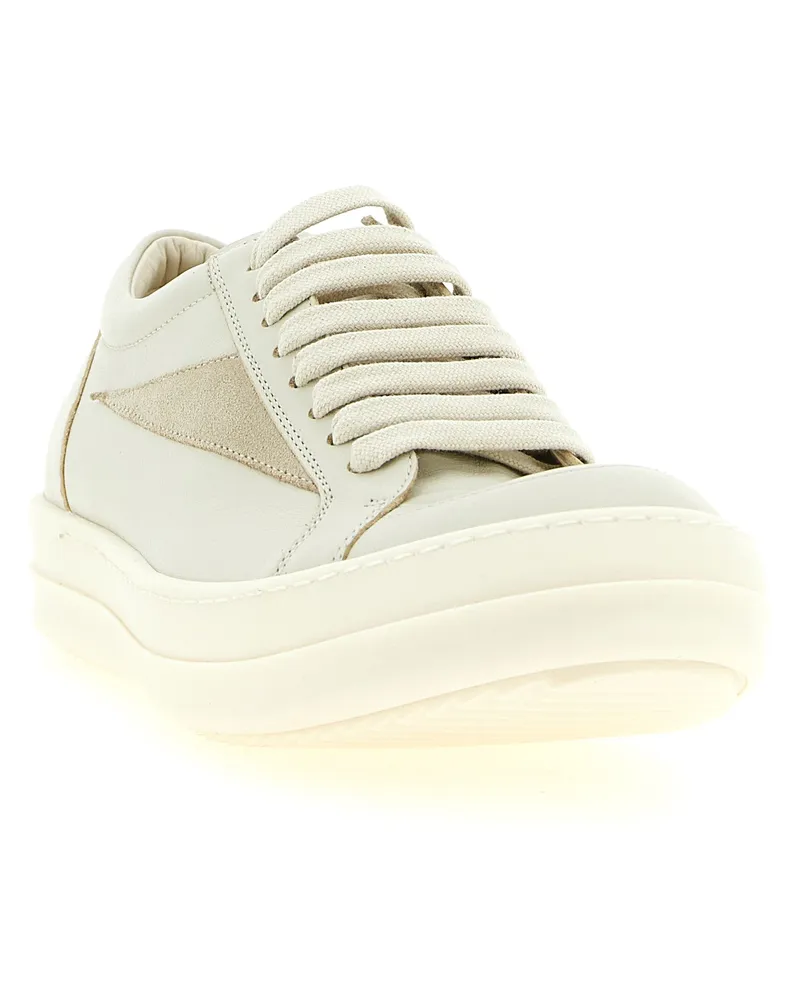 Rick Owens Women's Beige Cowhide Low Top Sneakers Beige