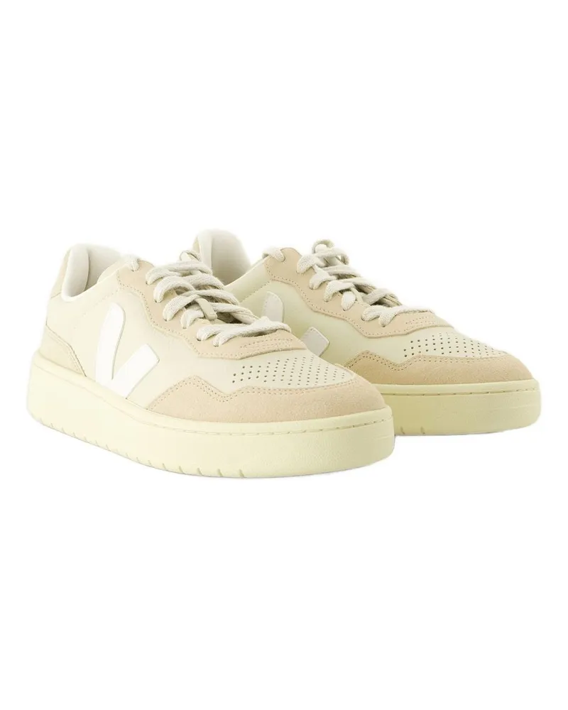 VEJA Unisex V-90 Sneaker Beige Leather Beige