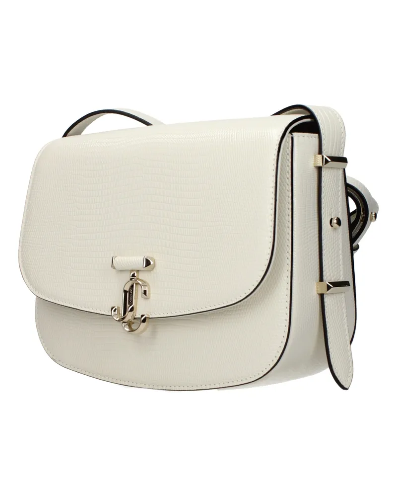 Jimmy Choo Women's White Leather Crossbody Bag White
