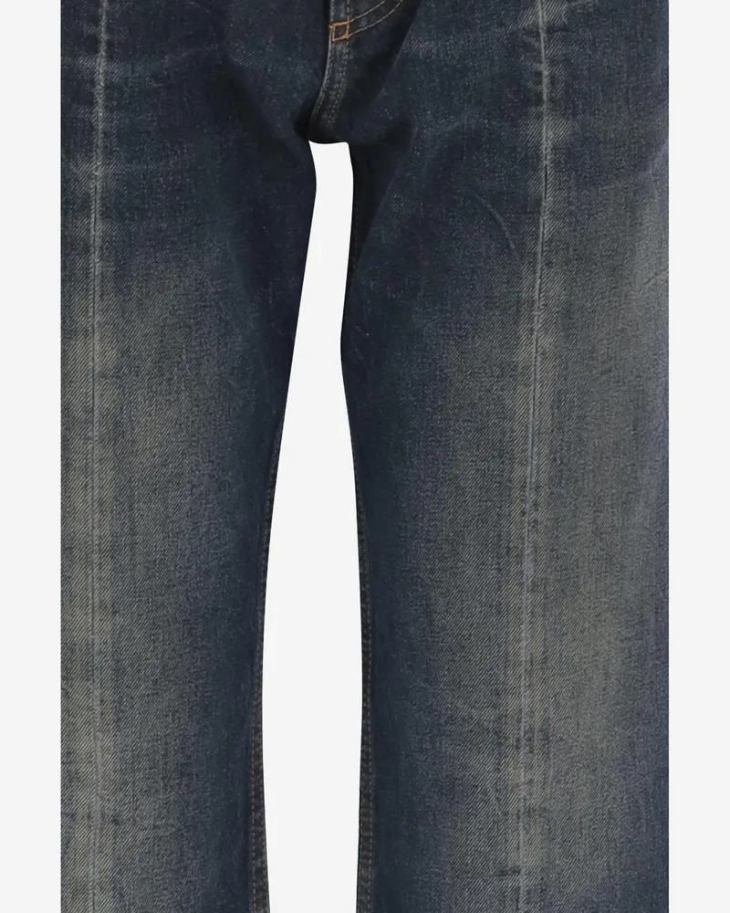 Versace Women's Jeans Cotton Dark Denim Blue