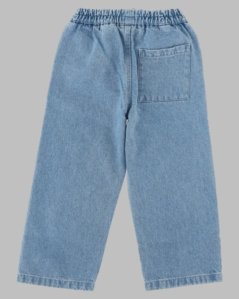 BOBO CHOSES Logo-Embroidered Denim Jeans — Blue Blue