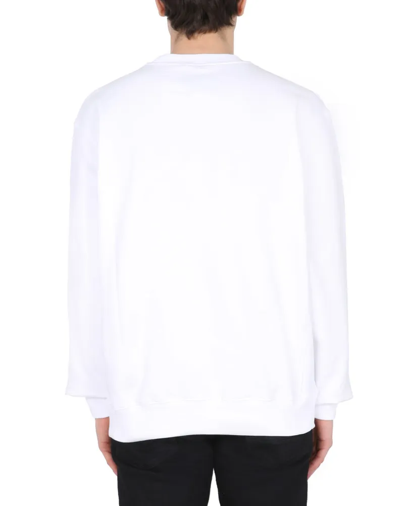 Opening Ceremony Crew Neck Cotton Sweatshirt — White White