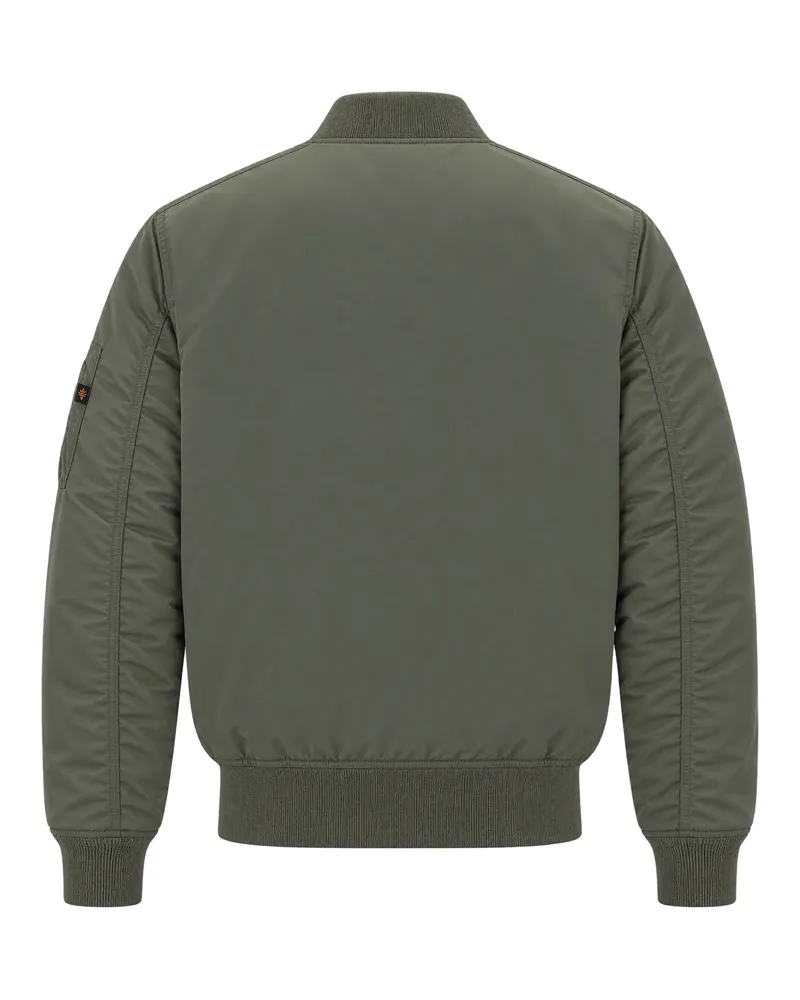 Alpha Industries Padded Nylon Bomber Jacket — Green Green