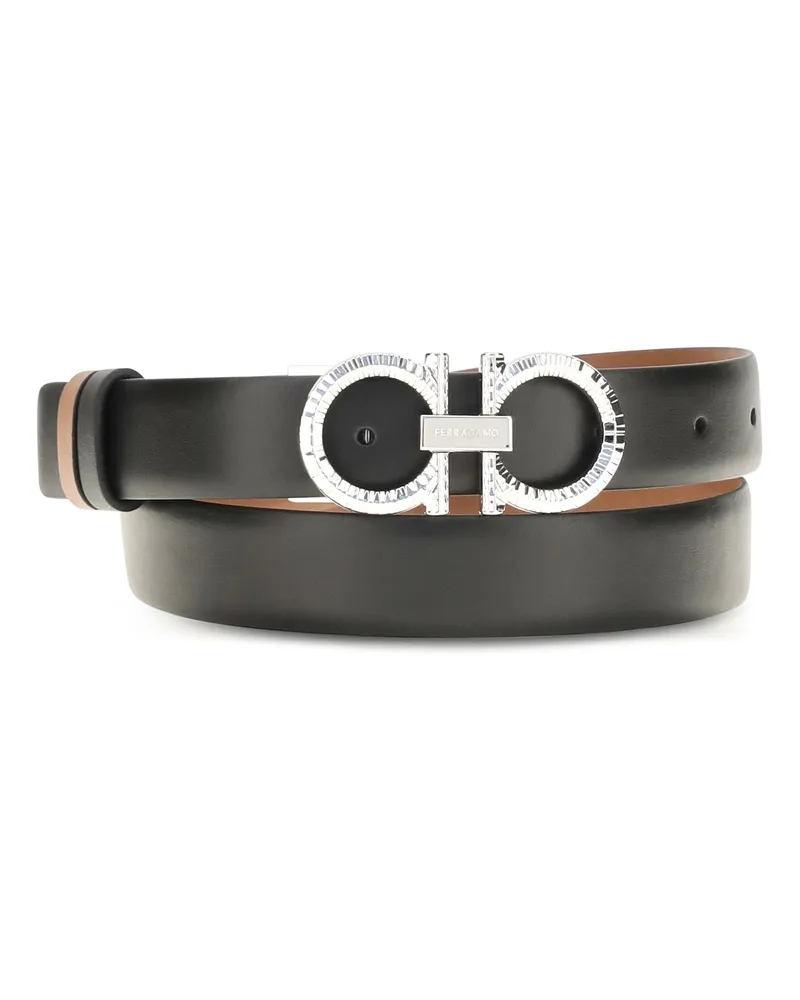 Ferragamo Women's Belt Gancini Cognac Calf Leather Brown