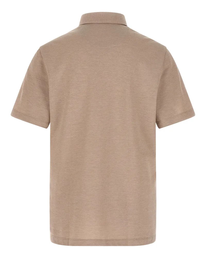 Brioni Men's Beige Cotton Polo Shirt Beige