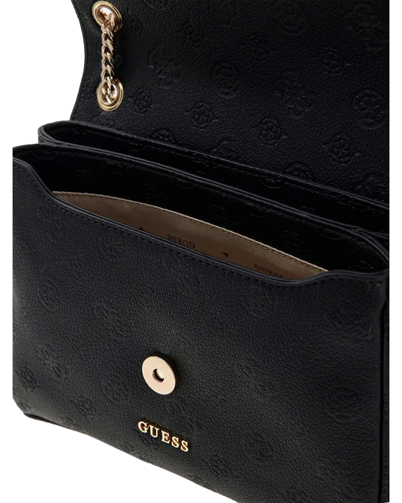 Guess Women's Crossbody Bag Black Logo Polyurethane - Crossbody-Bags Black