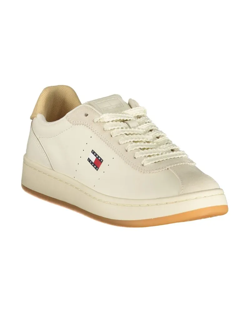 Tommy Hilfiger Leather and Polyurethane Sneaker — Beige Beige
