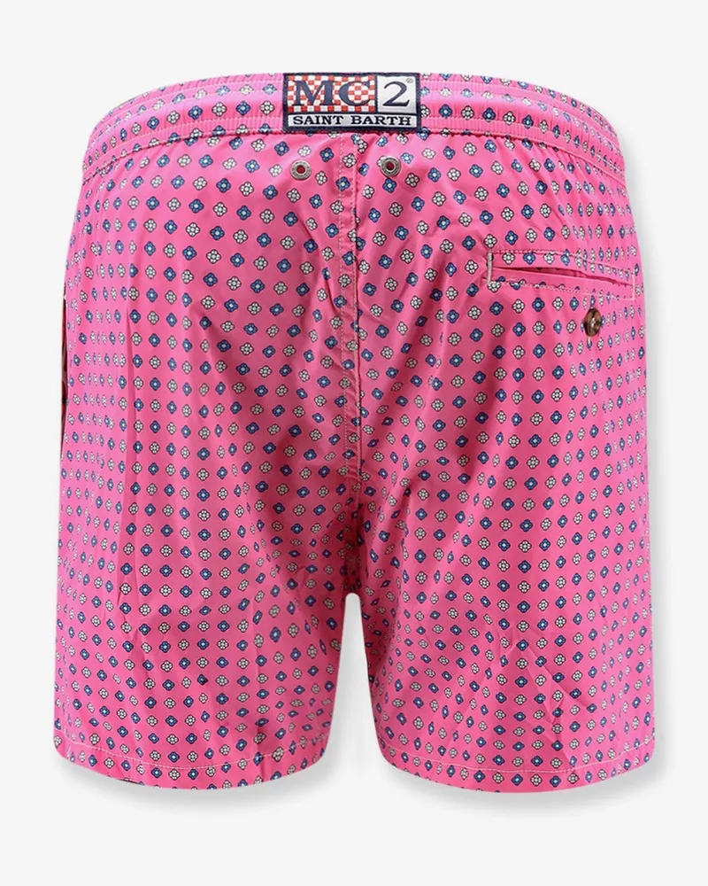MC2 Saint Barth Men's Swim Shorts Pink Recycled Nylon Pink