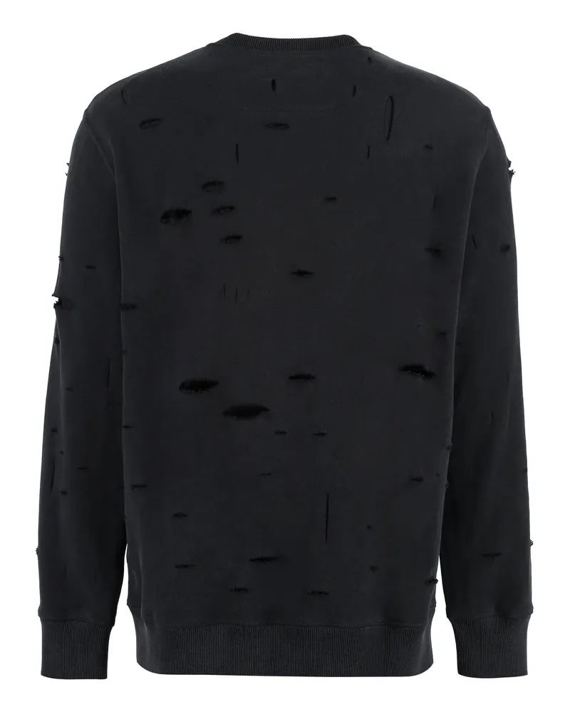 Givenchy Men's Cotton Crew-Neck Sweatshirt Black Sweatshirts Sweater Black