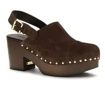Women's Brown Calf Leather Bos Taurus Clogs Shoe
