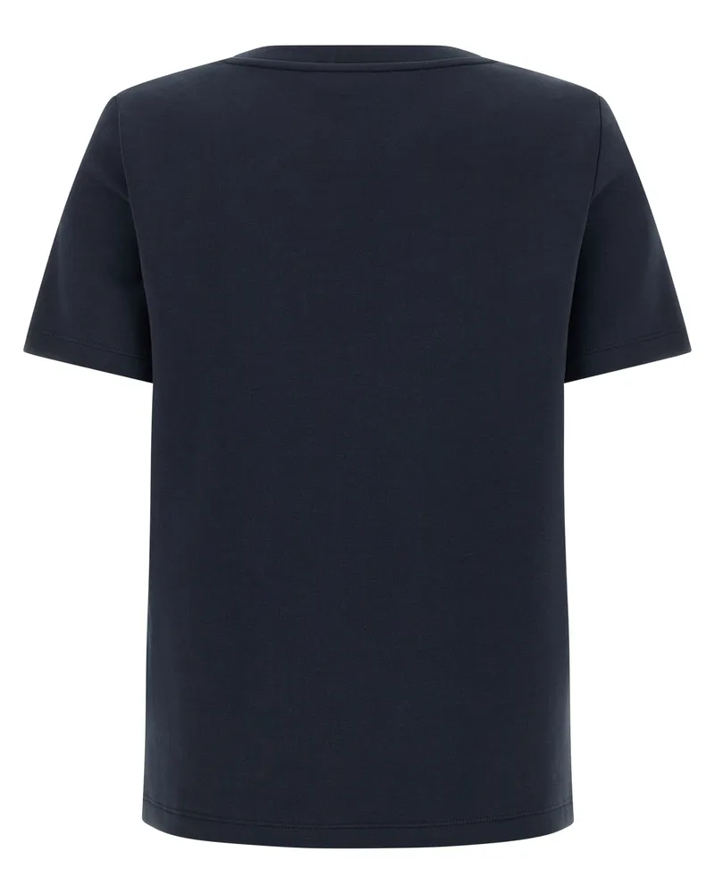 Max Mara Women's Blue Cotton T-Shirt Navy
