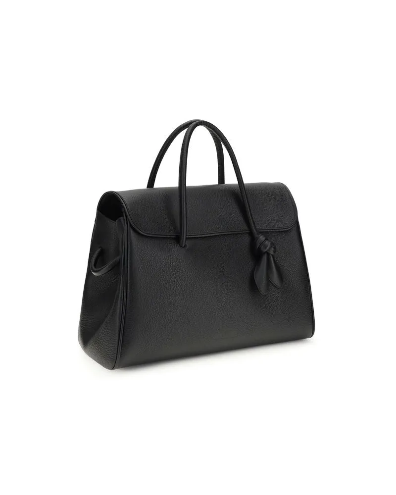 Jacquemus Women's Black Calf Leather Bos Taurus Handbag Bag Black