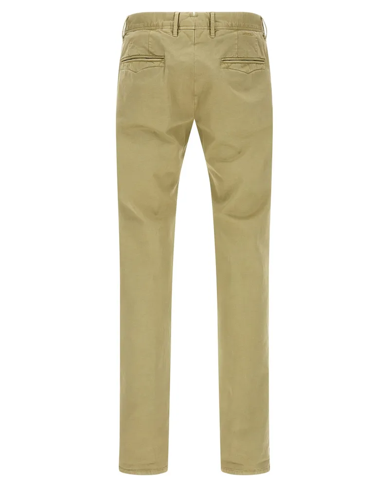 Incotex Stretch Cotton Trousers — Khaki Khaki