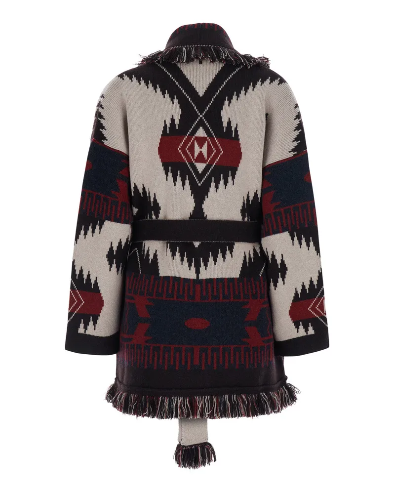 Alanui Women Cardigan Icon Jacquard Multicolour Wool Tops Top Multicolor