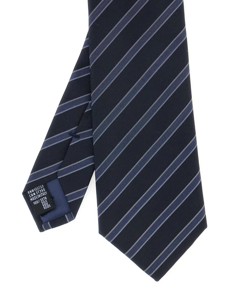 Emporio Armani Men's Tie Blue Silk Ties & Bow Navy