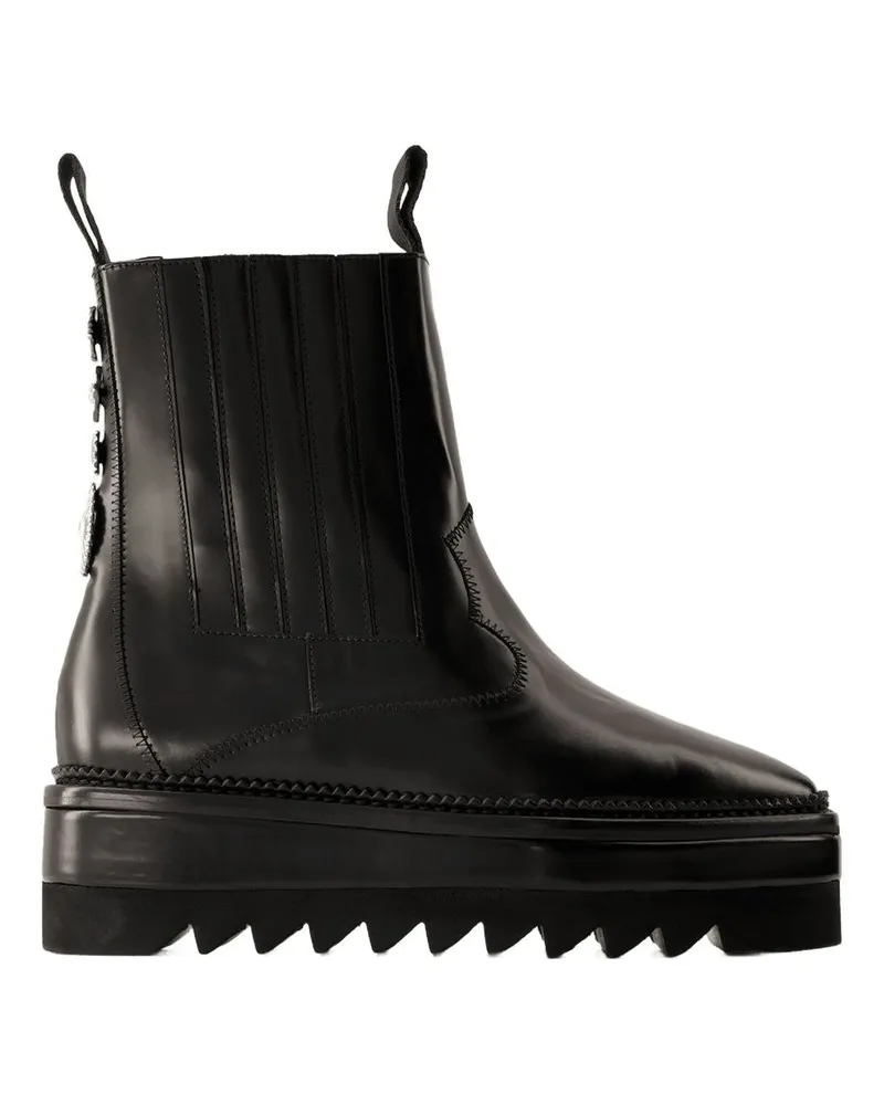 Toga Women's Boots Leather Black Shoes Black