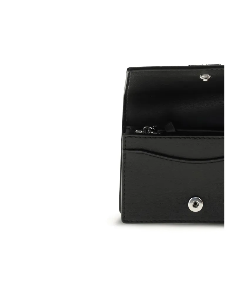 Ganni Women's Card Holder Poodle Print Black Polyester Wallets & Purses Black