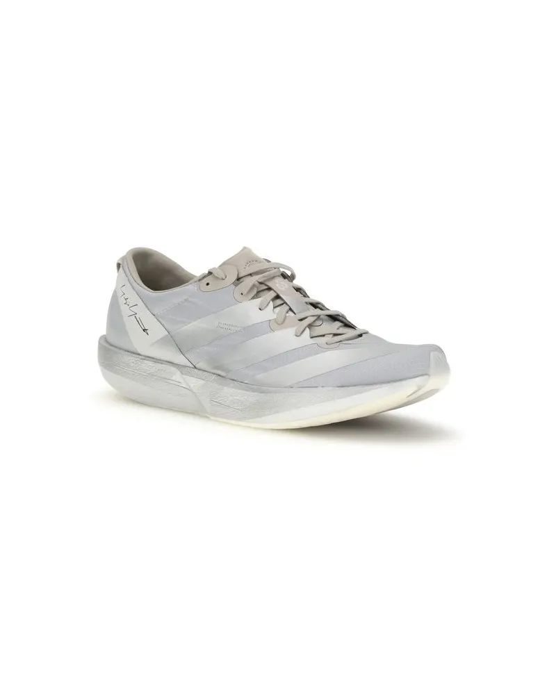 Y-3 Men's Gray Fabric Athletic Sneakers Gray