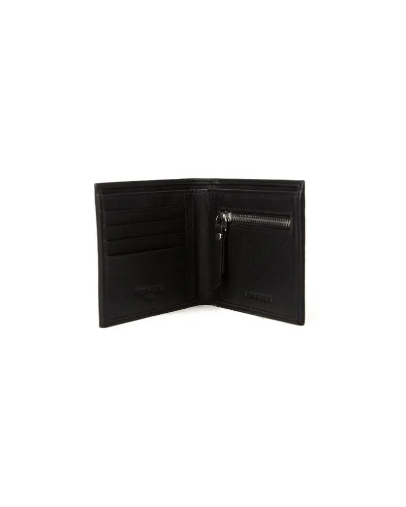 MOMO DESIGN Men's Wallet Black Leather Bags Black