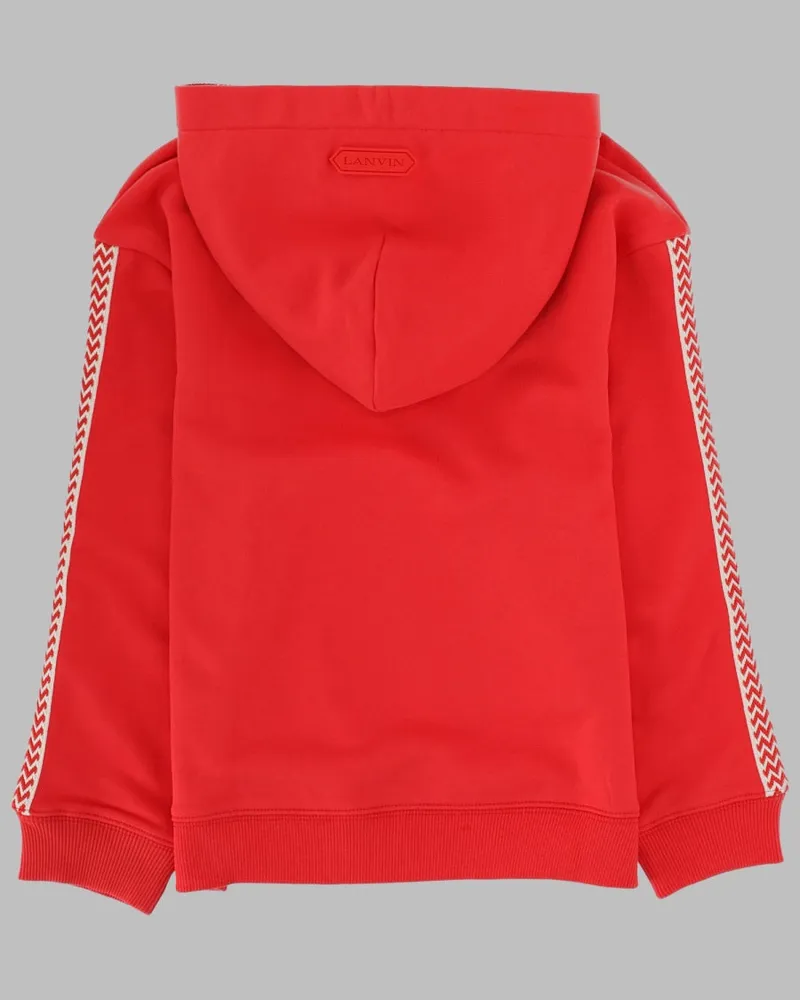 Lanvin Cotton Hooded Sweatshirt — Red Red