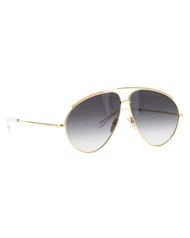 Gucci Gradient Lens Aviator Sunglasses — Gold Gold