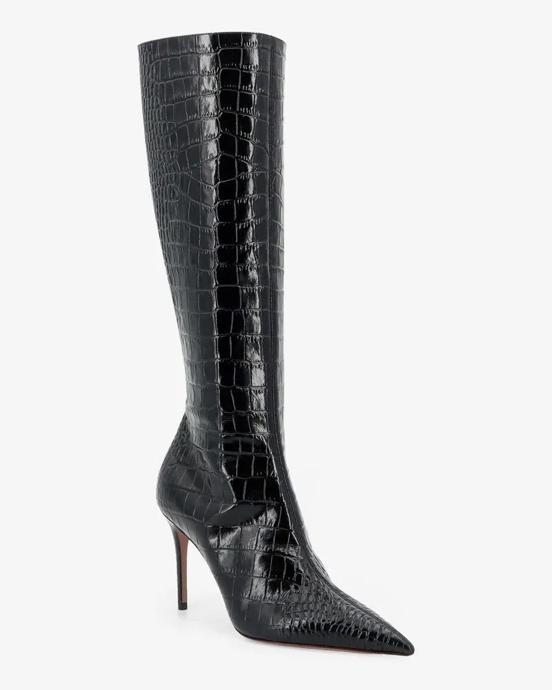 Paris Texas Women's Boots Vera 85 Brown Croco Leather Brown