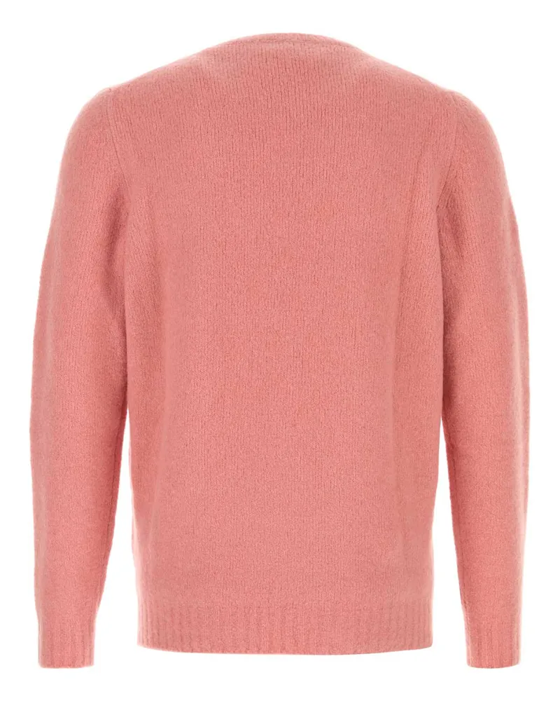Fedeli Men's Salmon Stretch Wool Blend Sweater Rosa Maglieria Pink