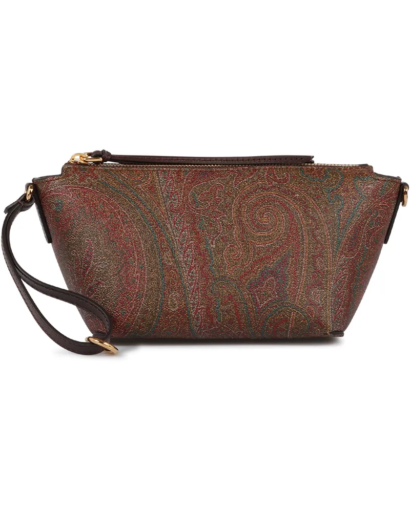 Etro Women's Mini Handbag Arnica Brown Cotton Handbags Hand Bags Brown