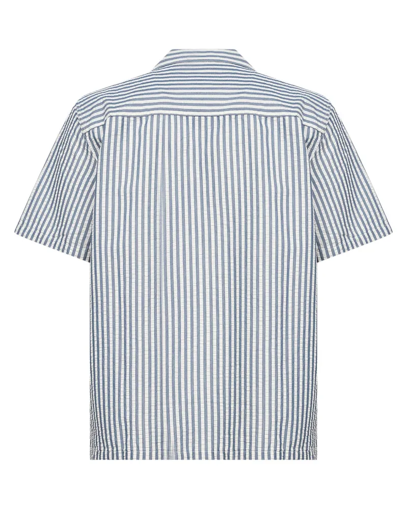 Carhartt WIP Men Short-Sleeve Shirt Multicolour Cotton Blue
