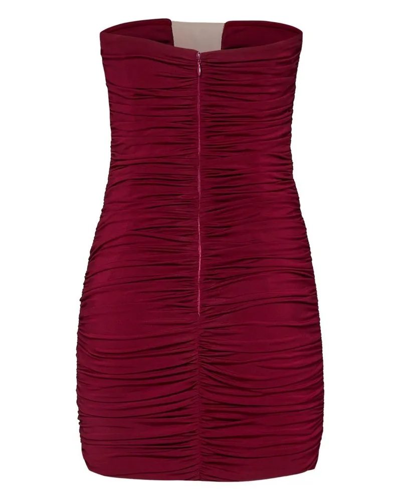 Nensi Dojaka Women's Mini Dress Burgundy Viscose Burgundy