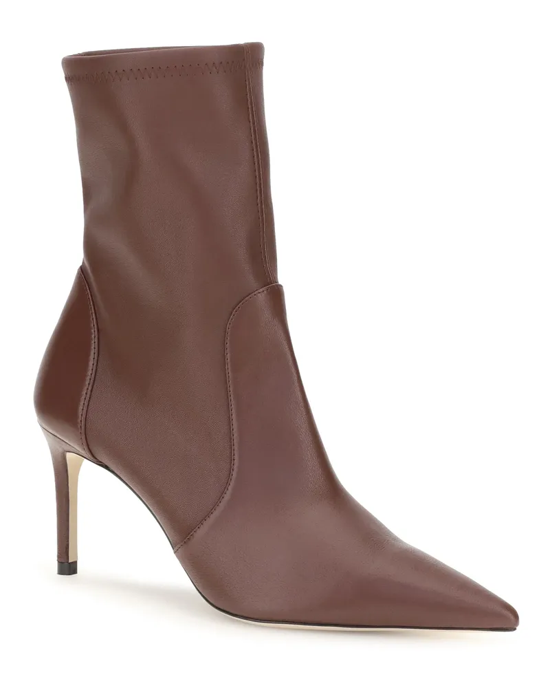 Stuart Weitzman Women's Power Ankle Boots Brownstone Calf Leather Bos Taurus Brown