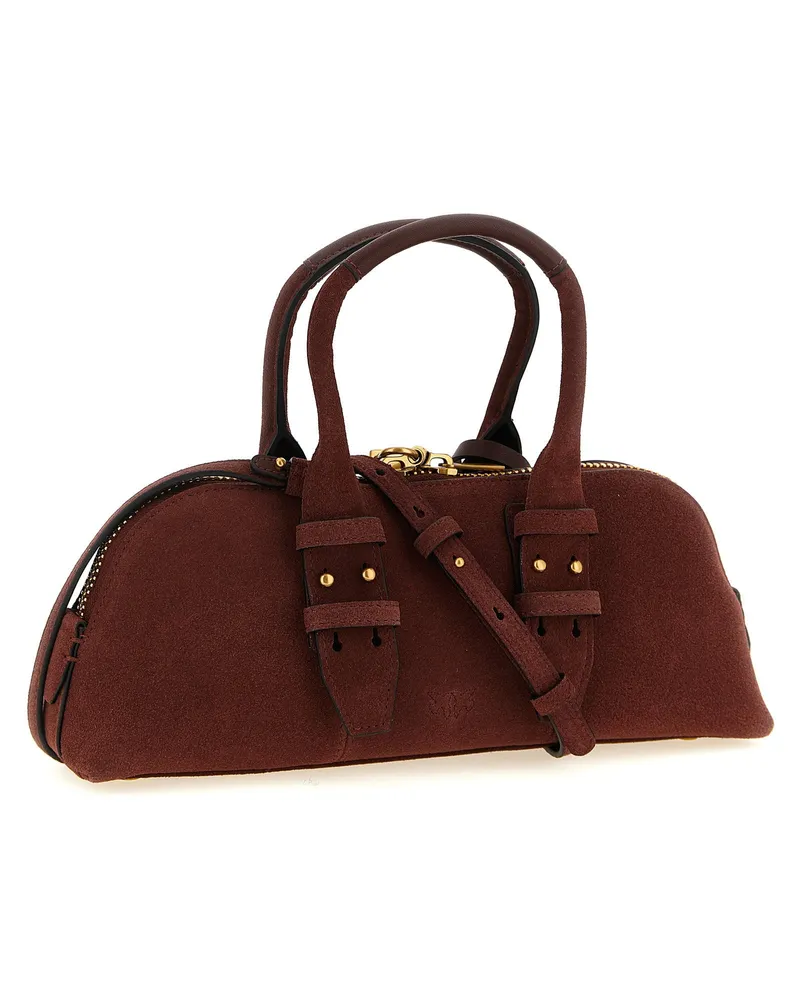 Pinko Bowling Baguette Shoulder Bag — burgundy Burgundy