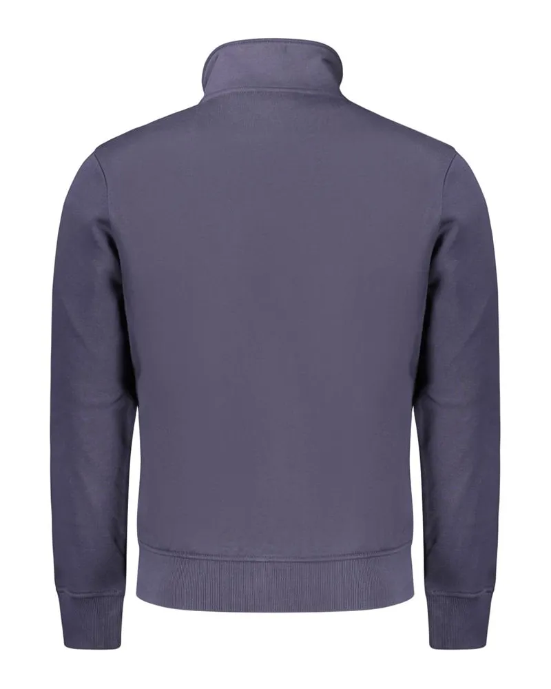 Napapijri Logo-Embroidered Cotton Sweatshirt — Blue Blue