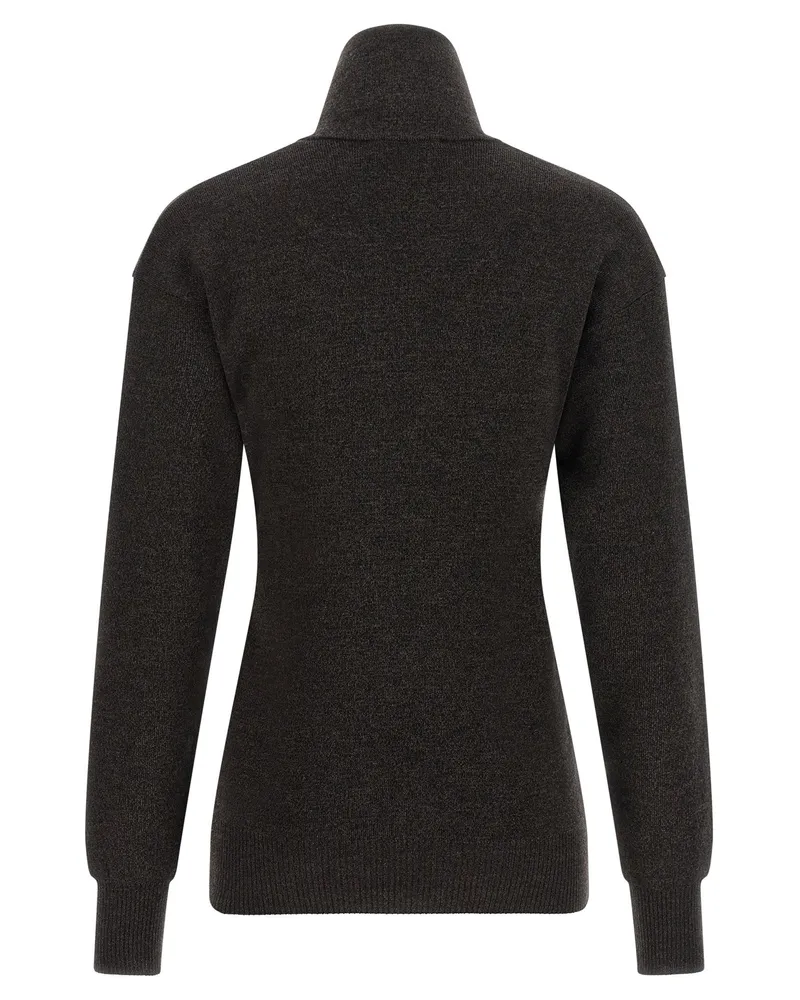 Christophe Lemaire Pure Merino Wool Cardigan — Charcoal Charcoal