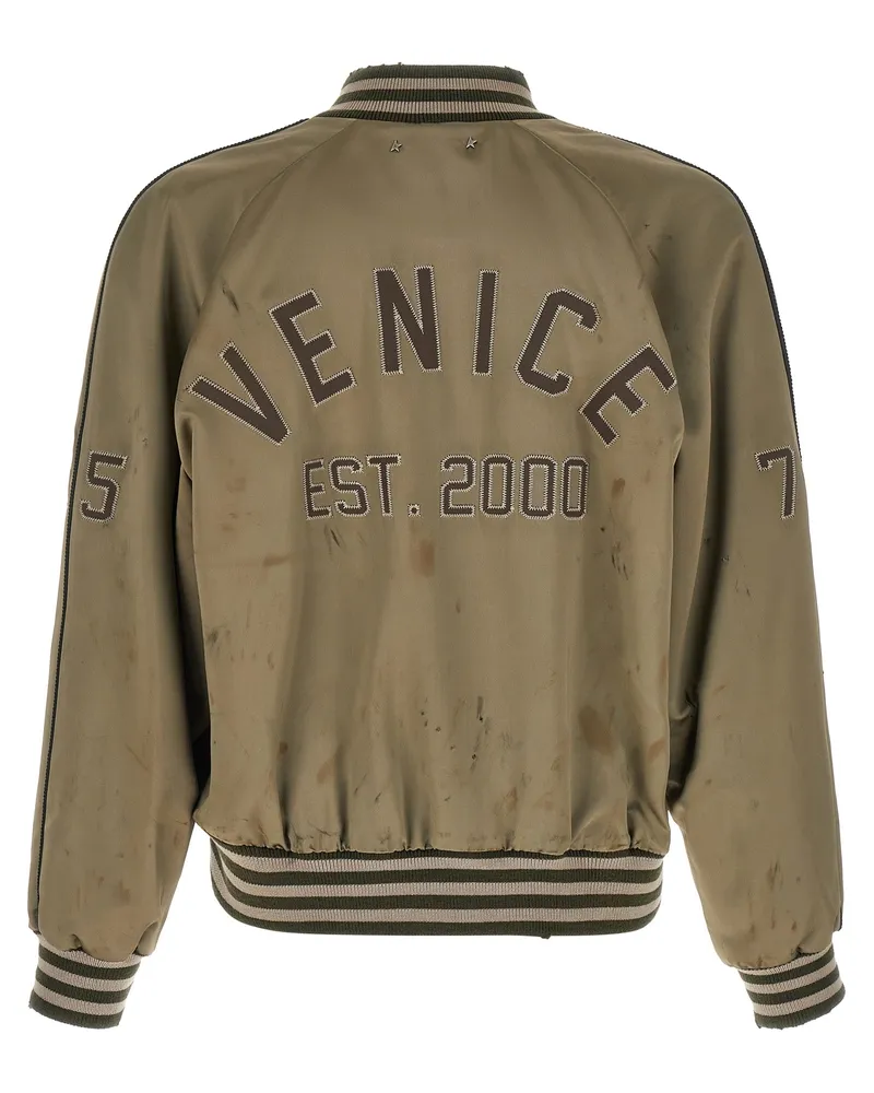 Golden Goose Men's Bicolor Acetate Bomber Clothing Green