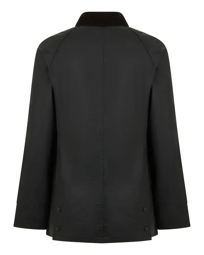 Barbour Light Waxed Cotton Coat — Green Green