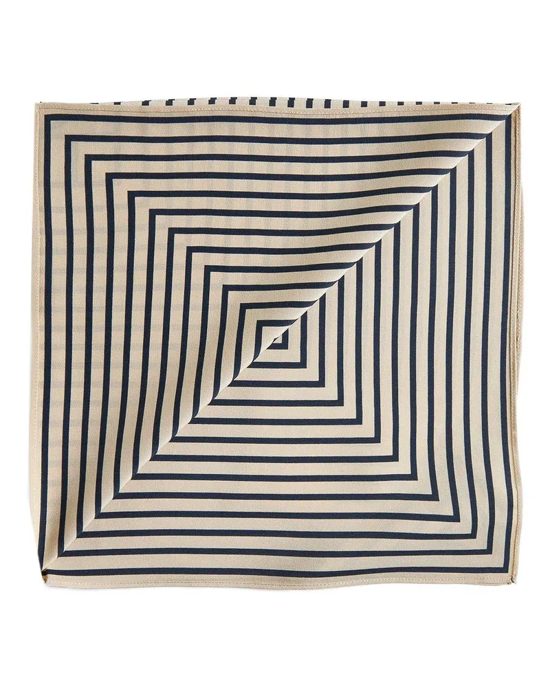 Totême Women's Silk Scarf Monogram Print Beige Scarfs Beige