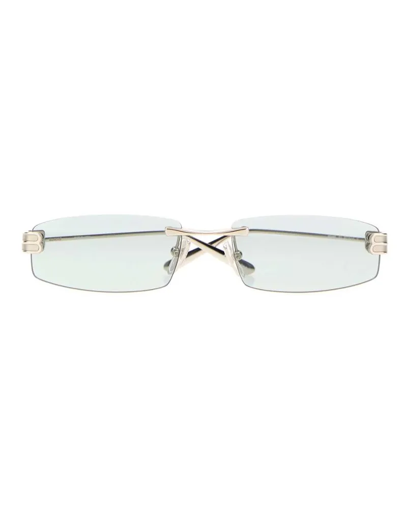 Balenciaga Light Grey Exterior: Metal Occhiali Da Sole Sunglasses Gray